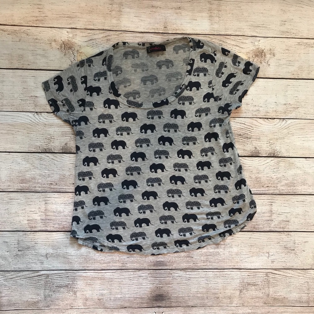 Elephant Print Top by Annabelle